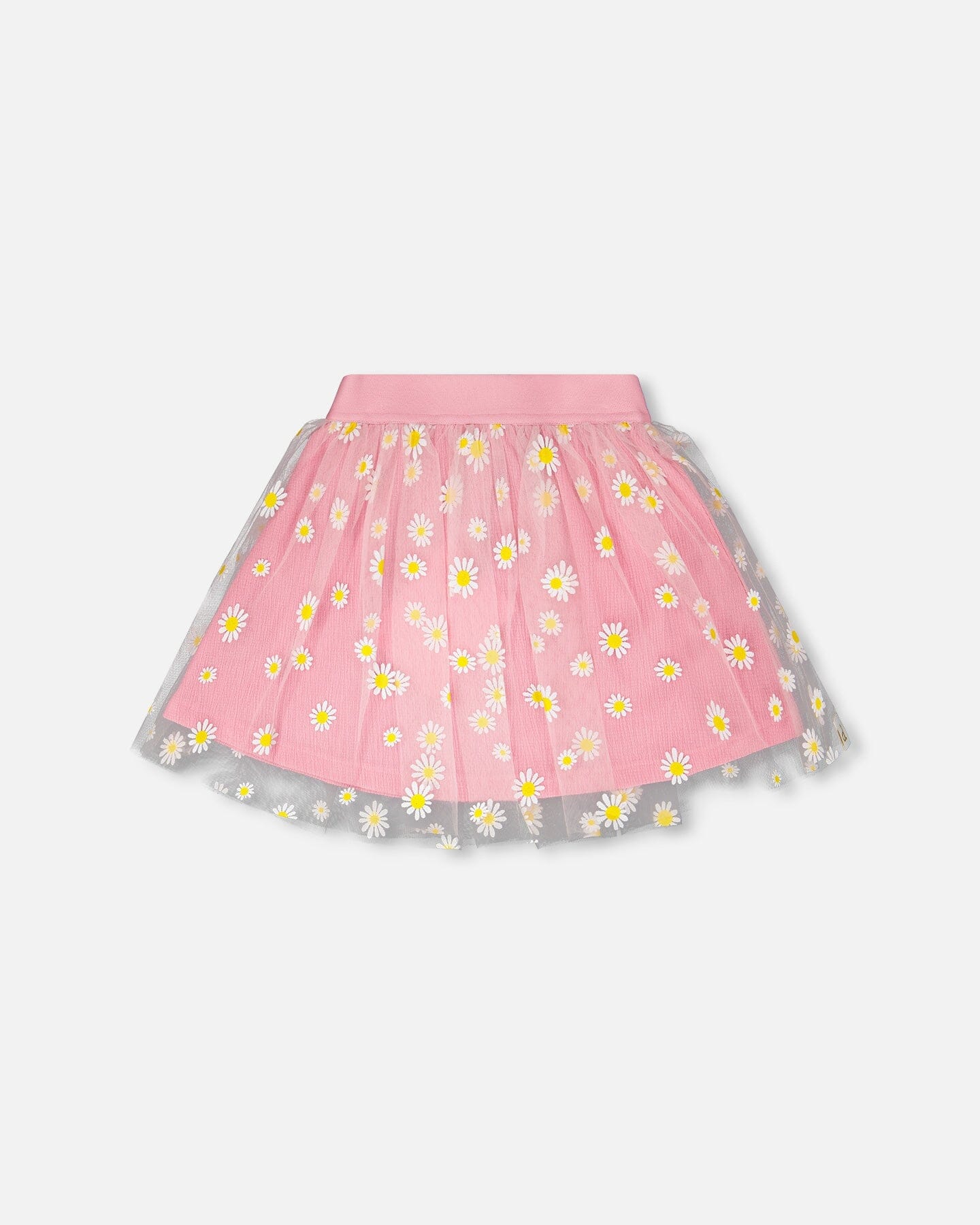 Mesh And Crinkle Jersey Skirt Pink - Image 11