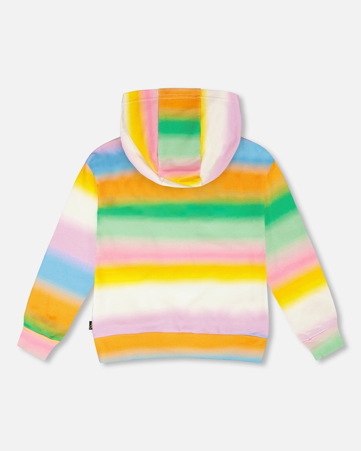 Printed French Terry Zip Front Hoodie Multicolored - Image 3
