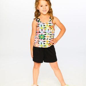 Alternative view of Sleeveless Jersey Jumpsuit Black Printed Flowers