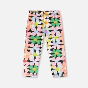 Viscose Leggings Black Printed Flowers - Image 5