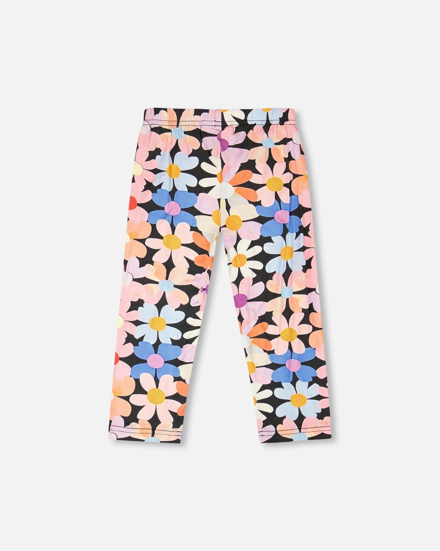 Viscose Leggings Black Printed Flowers - Image 3