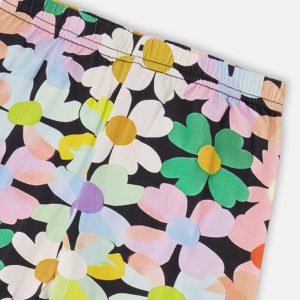 Viscose Leggings Black Printed Flowers - Image 4