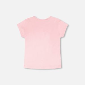 Organic Cotton Jersey Ice Cream T-Shirt Pink - Image 3