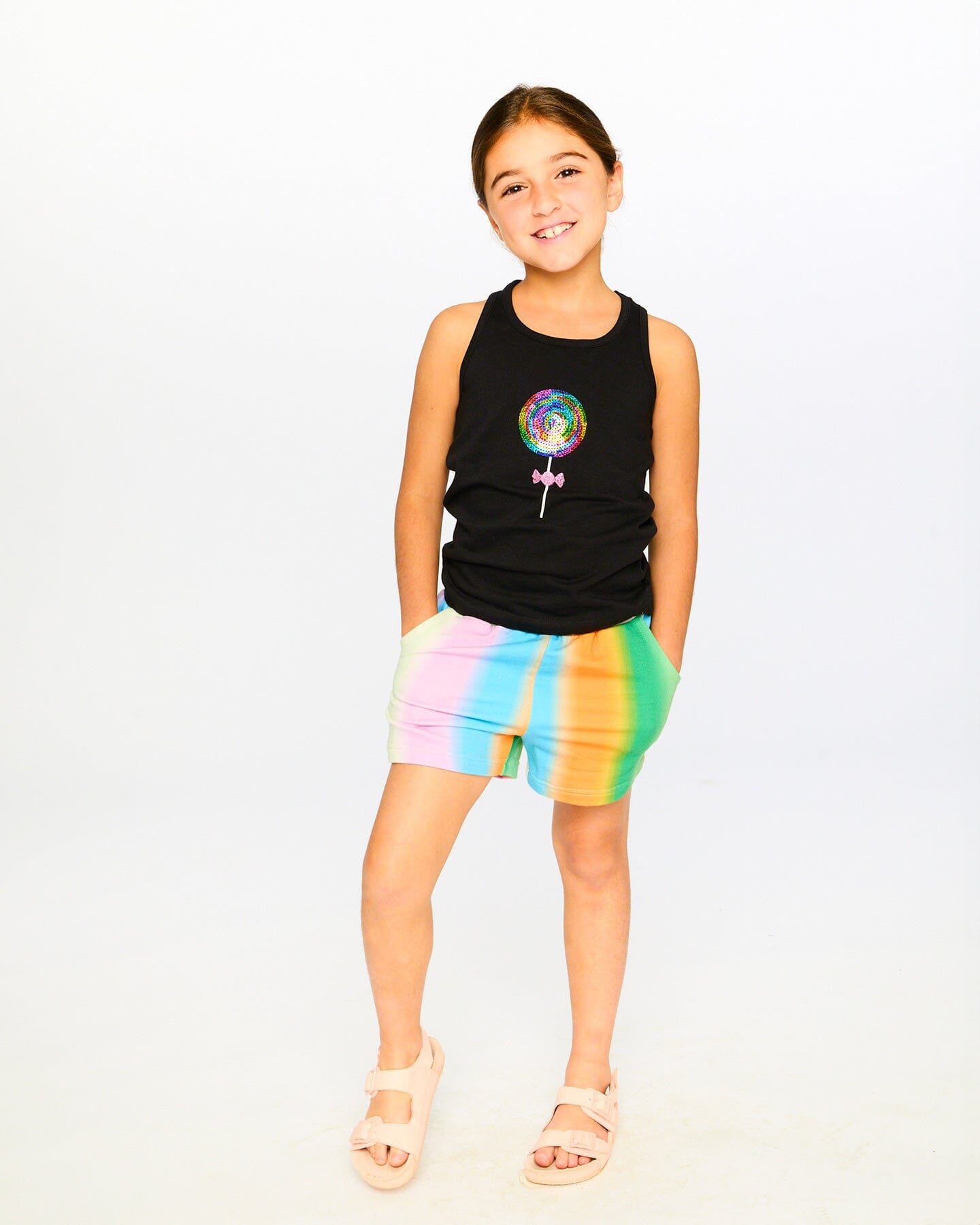Organic Cotton Jersey Tank Top Black - Image 2
