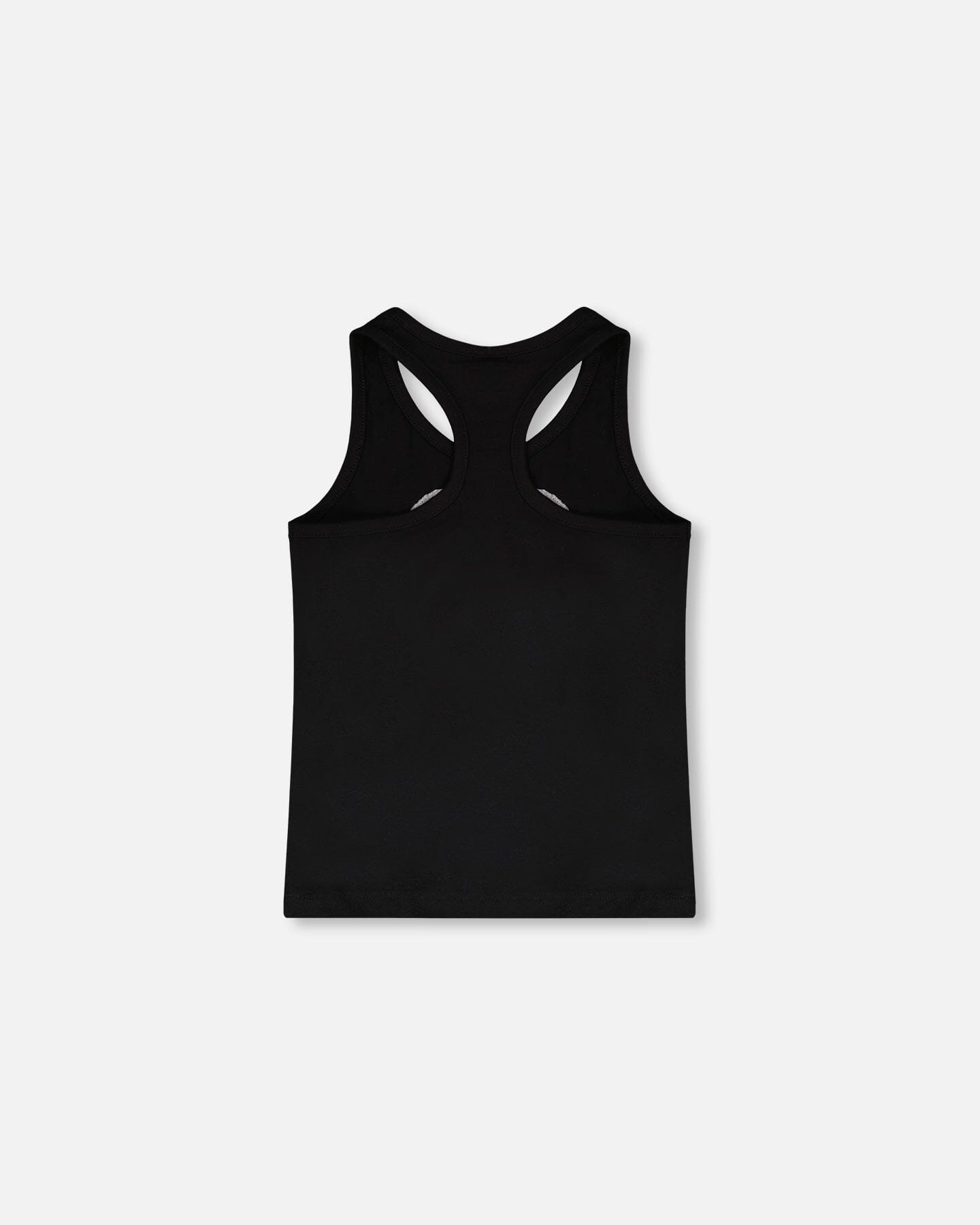 Organic Cotton Jersey Tank Top Black - Image 3