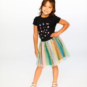 Alternative view of Printed Mesh Skirt Multicolored