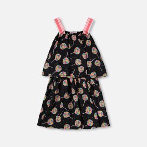 Woven Dress Black Lollipop Print - Image 13