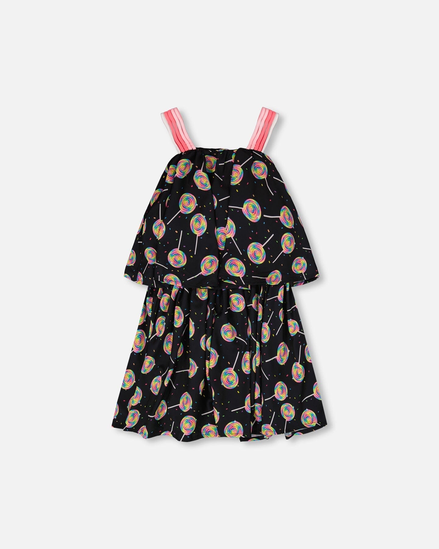 Woven Dress Black Lollipop Print - Image 3