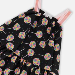 Woven Dress Black Lollipop Print - Image 4