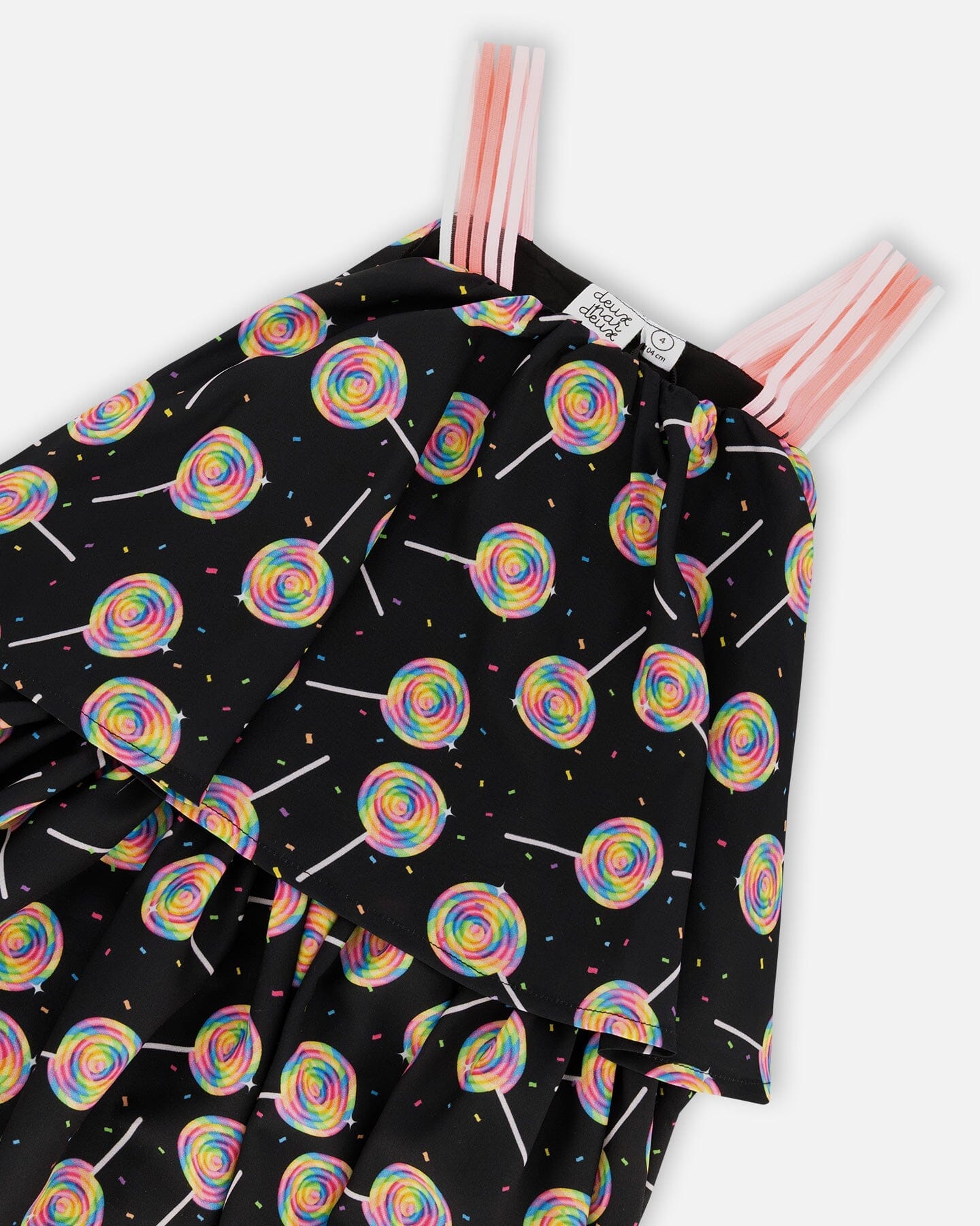 Woven Dress Black Lollipop Print - Image 4