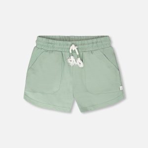 Organic Cotton Jersey Shorts Sage Green - Image 15