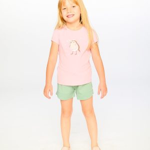 Organic Cotton Jersey Shorts Sage Green - Image 3