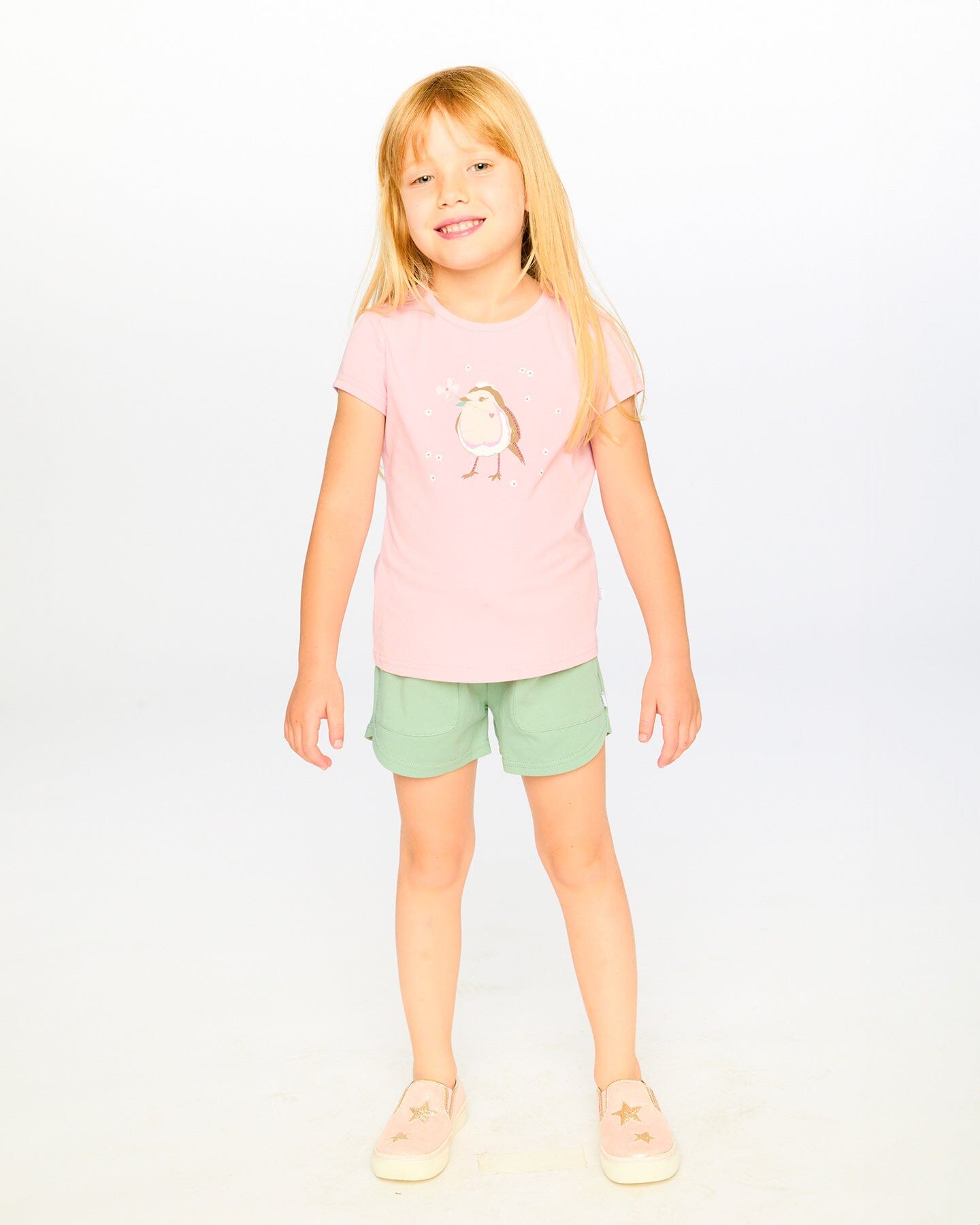 Organic Cotton Jersey Shorts Sage Green - Image 3