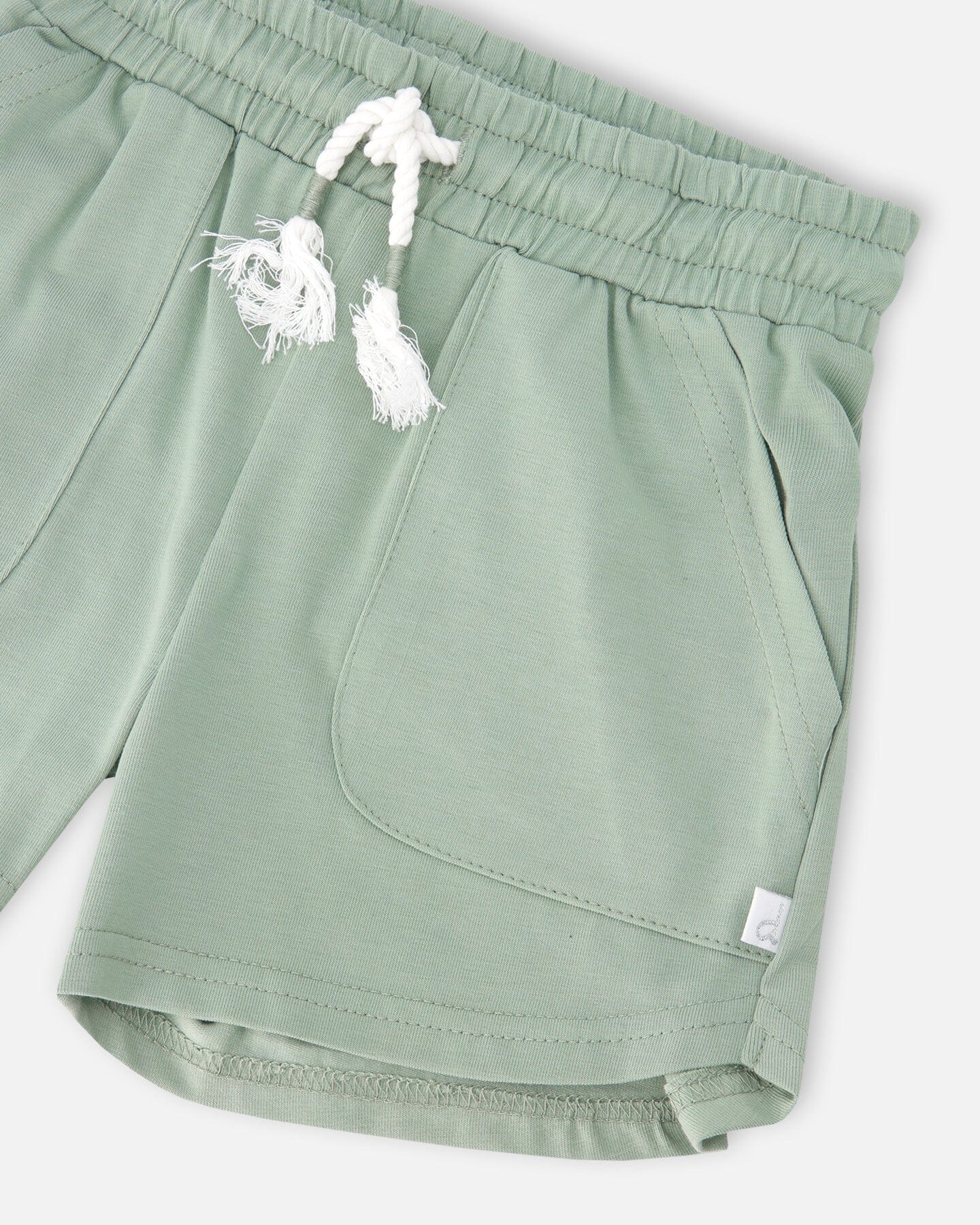 Organic Cotton Jersey Shorts Sage Green - Image 5