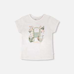 Organic Cotton Jersey T-Shirt Off-White - Image 7
