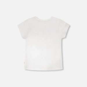 Organic Cotton Jersey T-Shirt Off-White - Image 4