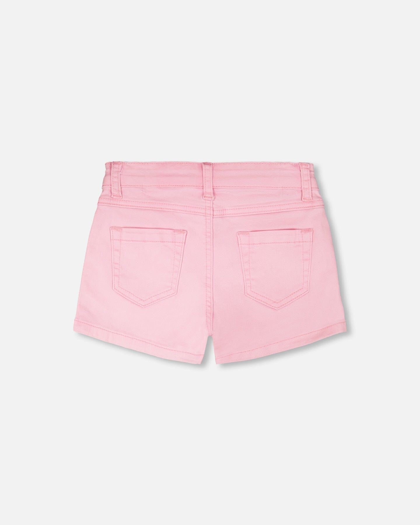 Pink Denim Shorts With Embroidery - Image 3
