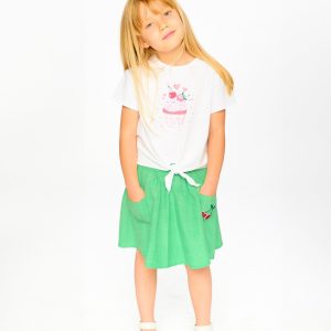Alternative view of Organic Cotton Jersey T-Shirt With Tie At Waist White
