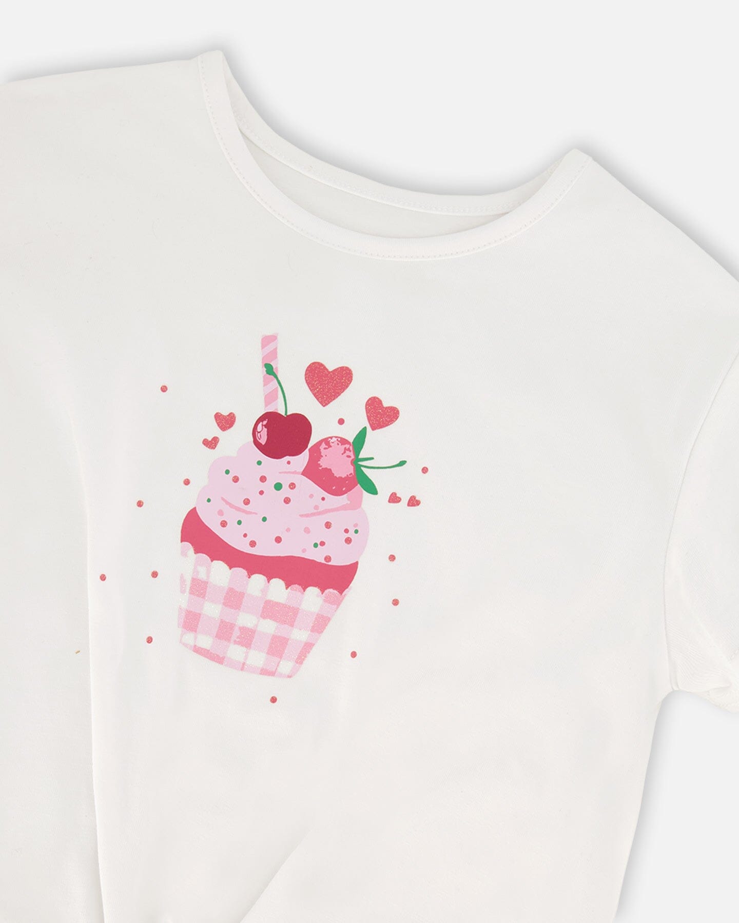 Organic Cotton Jersey T-Shirt With Tie At Waist White - Image 4
