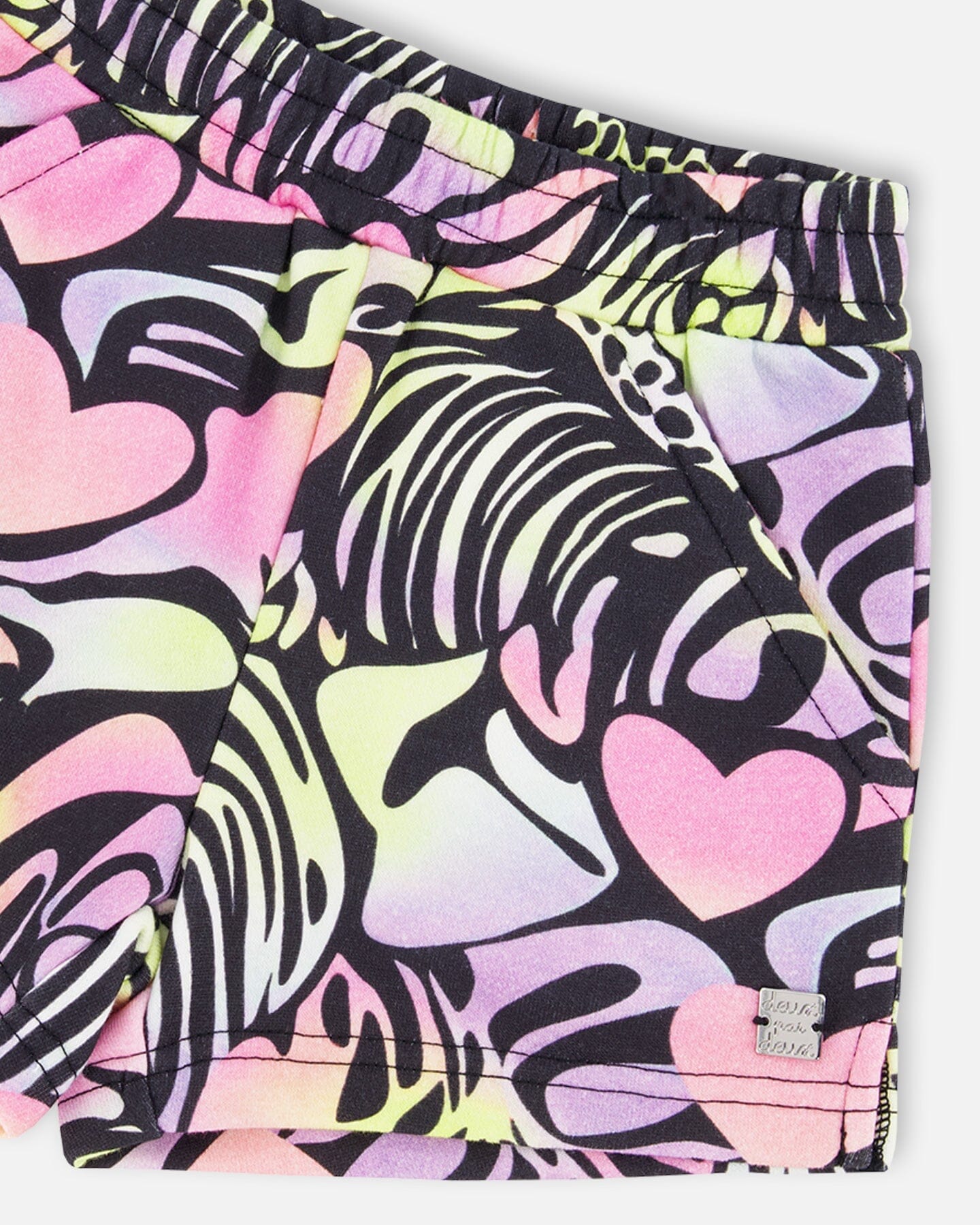 French Terry Shorts Black Multicolor - Image 4