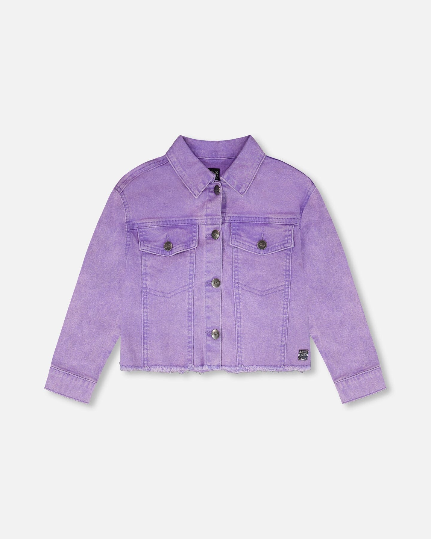 Mauve Denim Jacket With Embroidery - Image 6