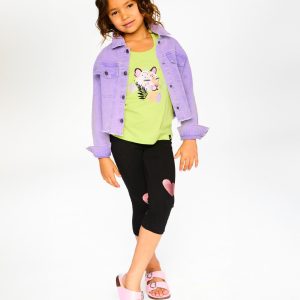 Mauve Denim Jacket With Embroidery - Image 2