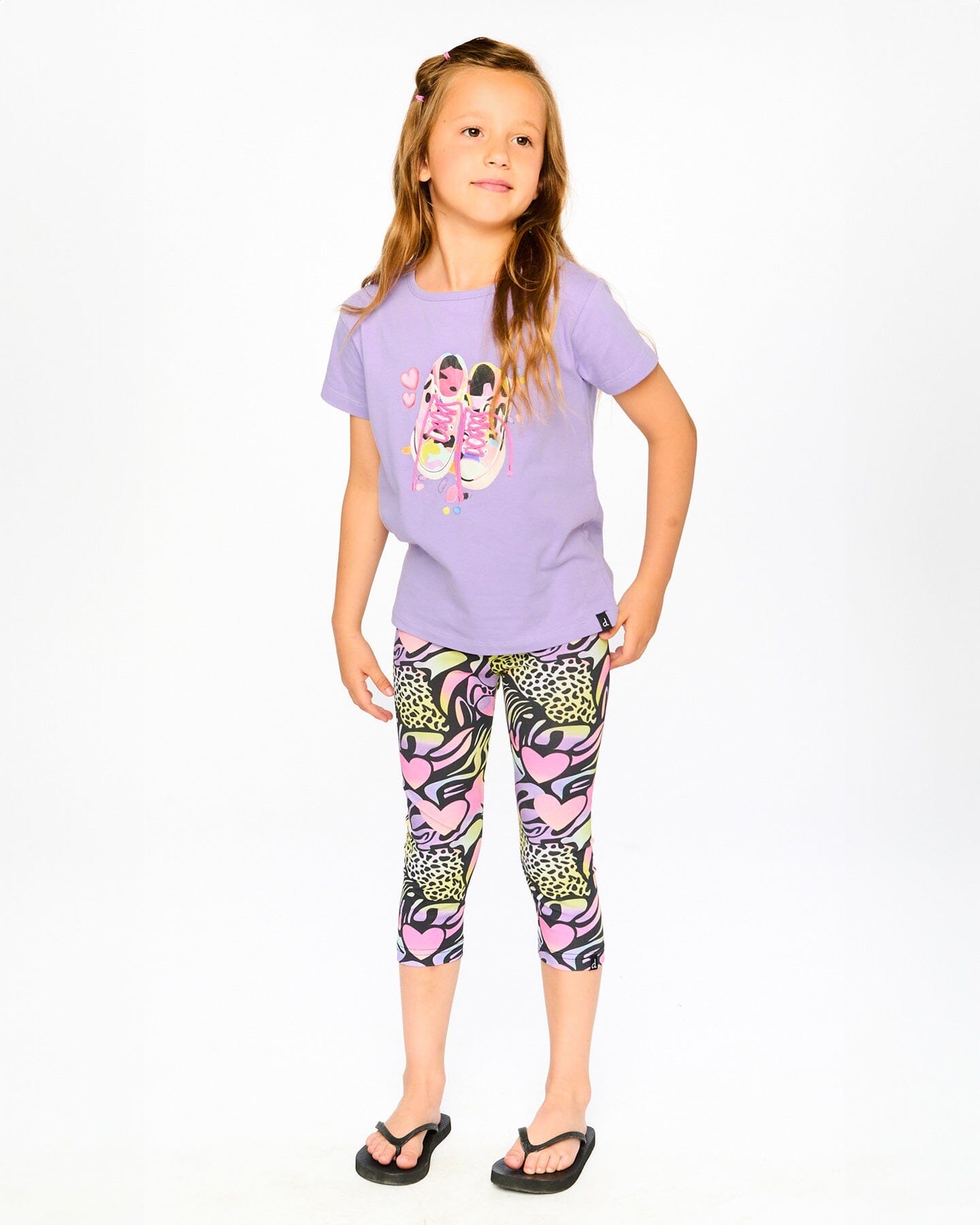 Organic Cotton Jersey Capri Black Printed Multicolor - Image 2