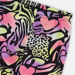 Organic Cotton Jersey Capri Black Printed Multicolor - Image 4