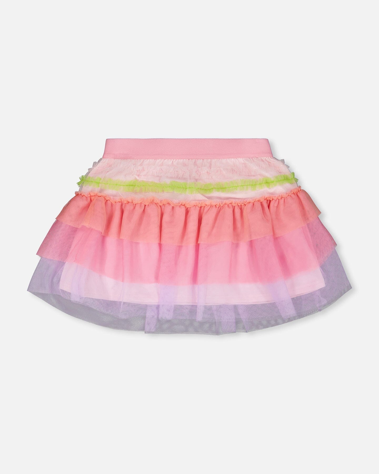 Mesh Skirt With Multicolor Frills - Image 10