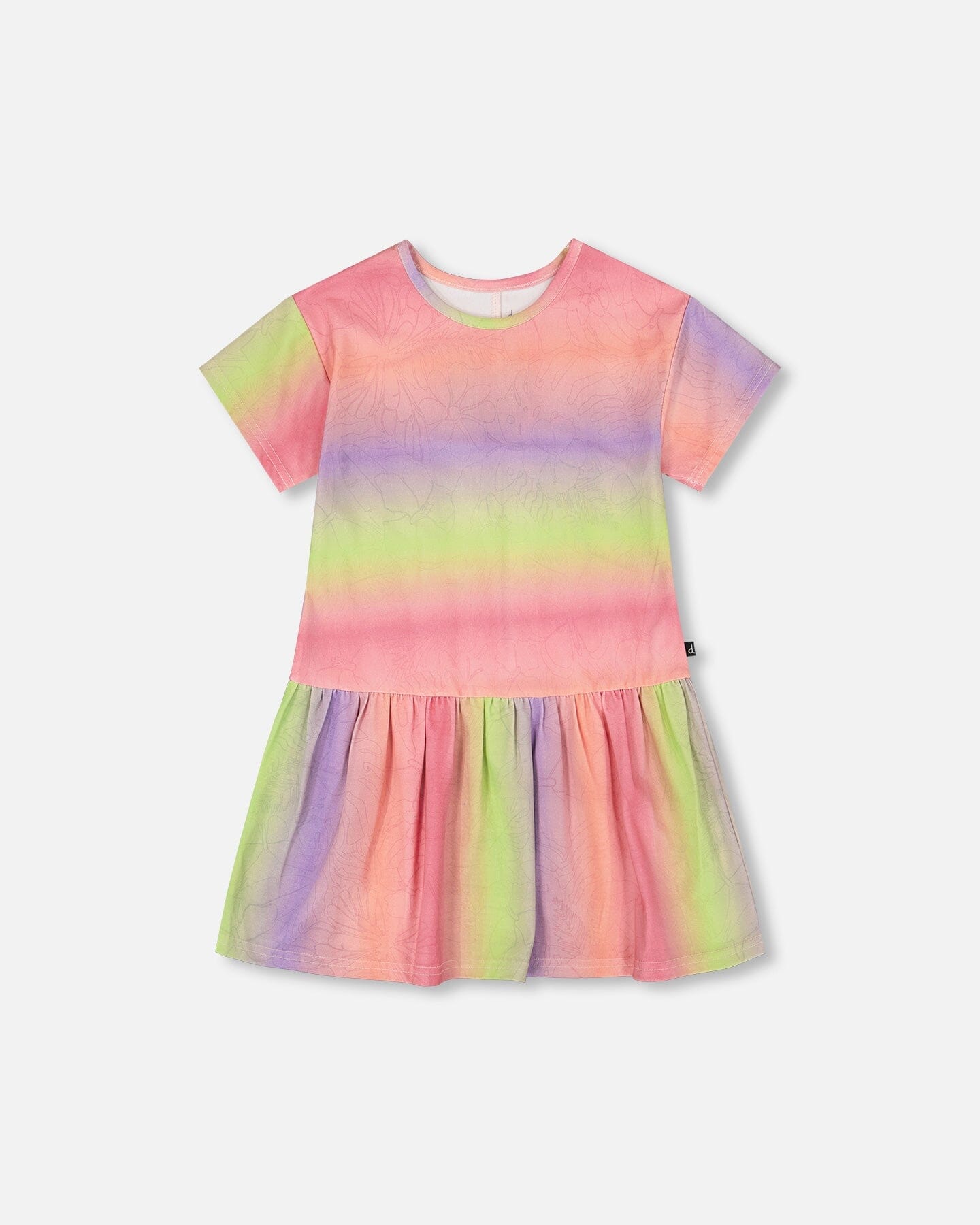 Printed Jersey Dress With Heart Back Cut Out Multicolor - Image 11