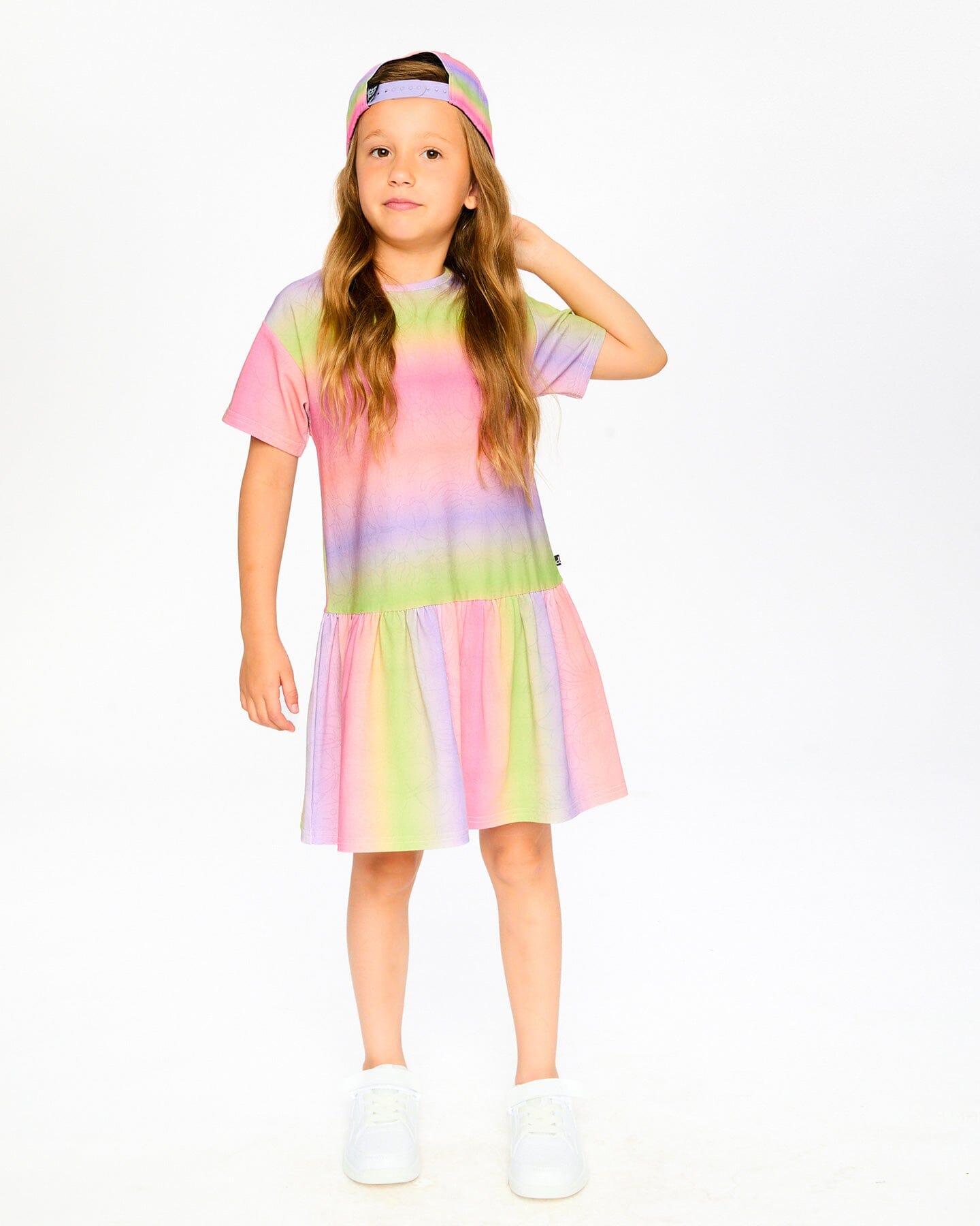 Printed Jersey Dress With Heart Back Cut Out Multicolor - Image 2