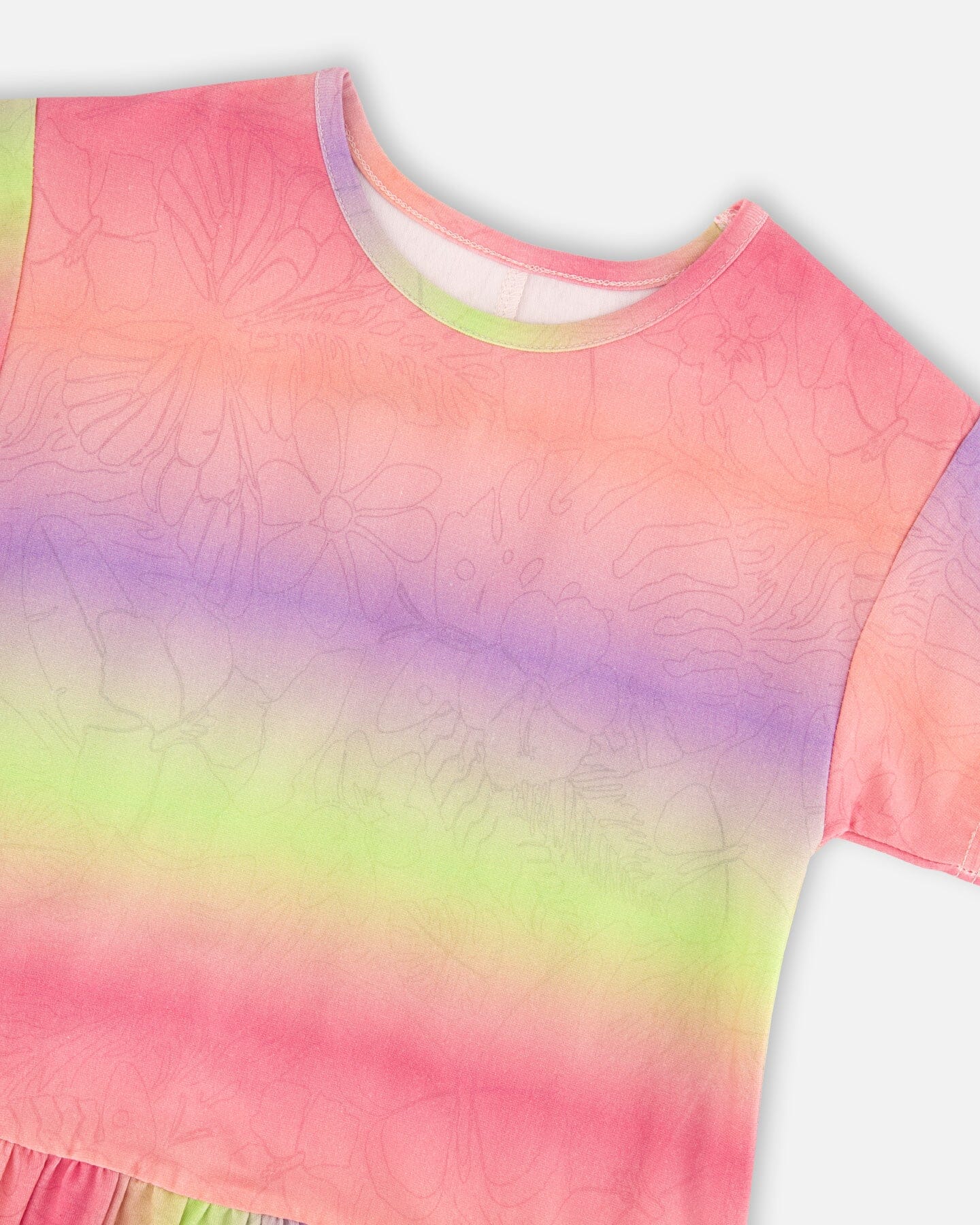 Printed Jersey Dress With Heart Back Cut Out Multicolor - Image 4
