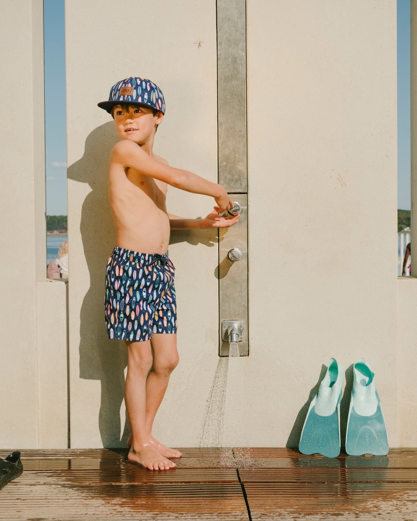 Boardshorts Blue Surfboard Print - Image 2