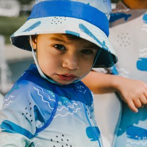 Alternative view of Baby And Toddlers One-Piece Long Sleeve Rashguard Blue Whale Print