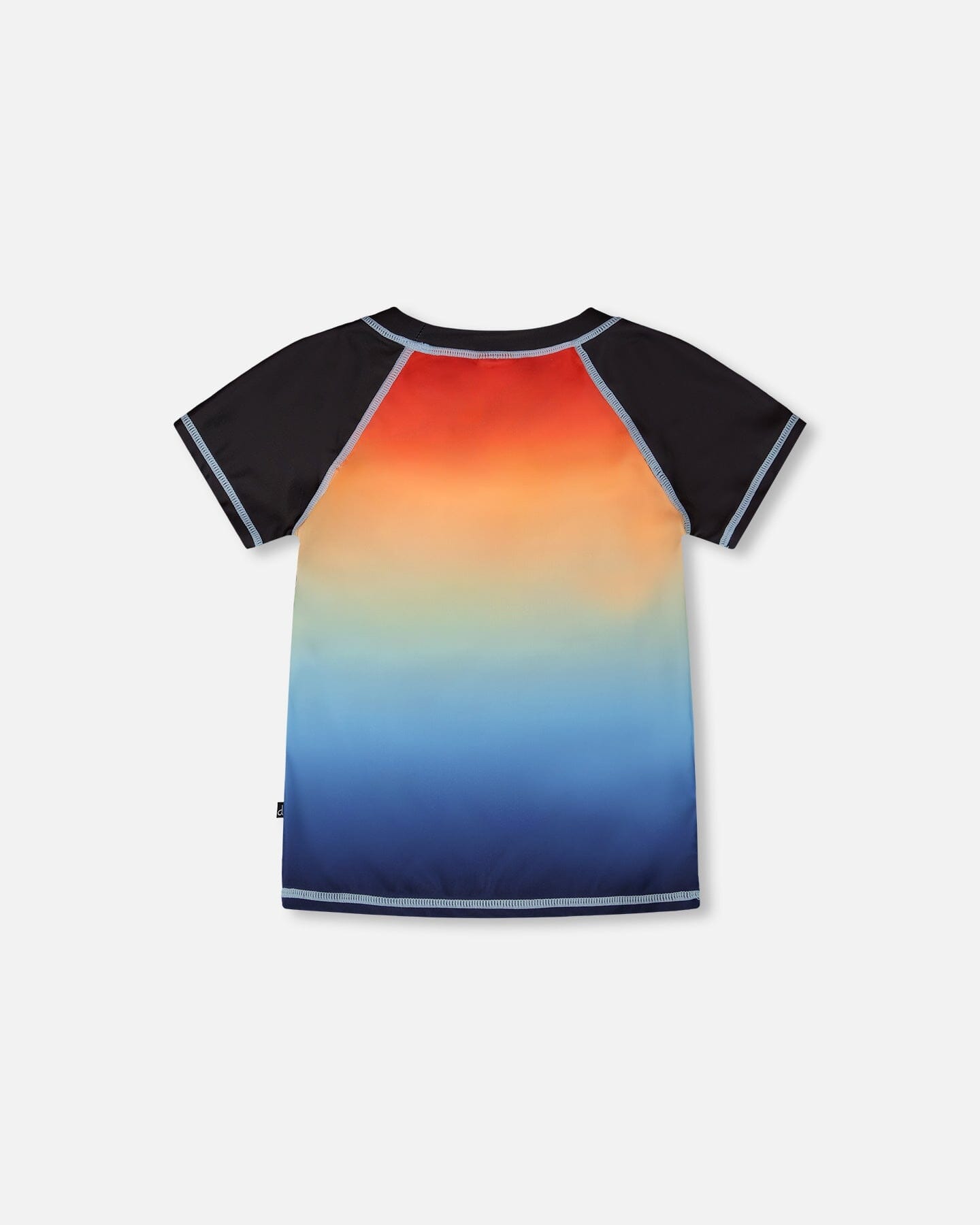 Short Sleeve Rashguard Blue And Orange Gradient - Image 4