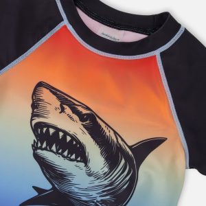 Short Sleeve Rashguard Blue And Orange Gradient - Image 5