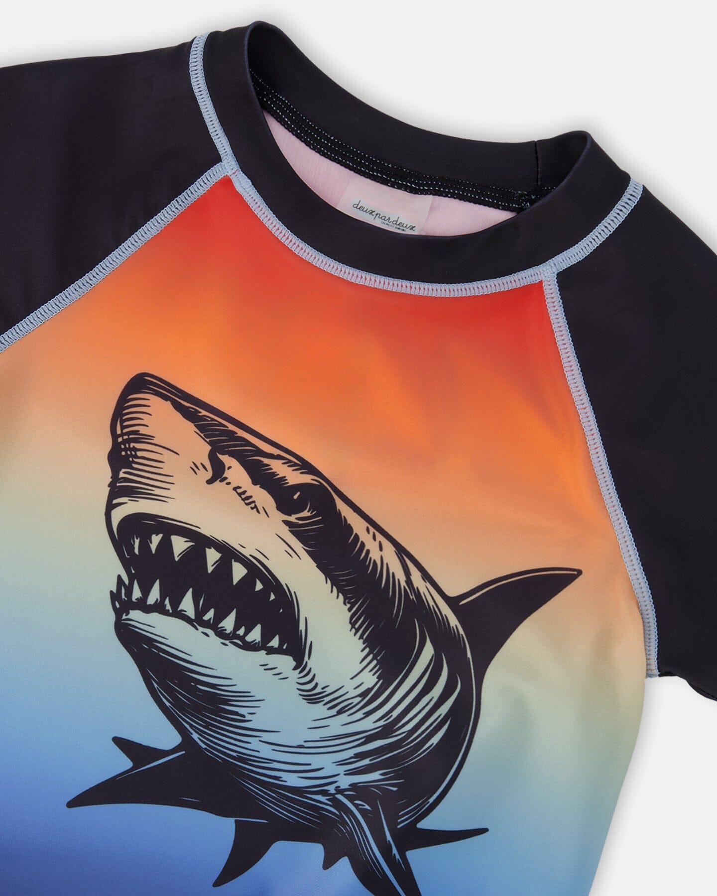 Short Sleeve Rashguard Blue And Orange Gradient - Image 5