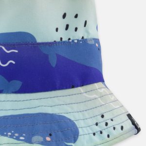Recycled Polyester Beach Hat Blue Whale Print - Image 4