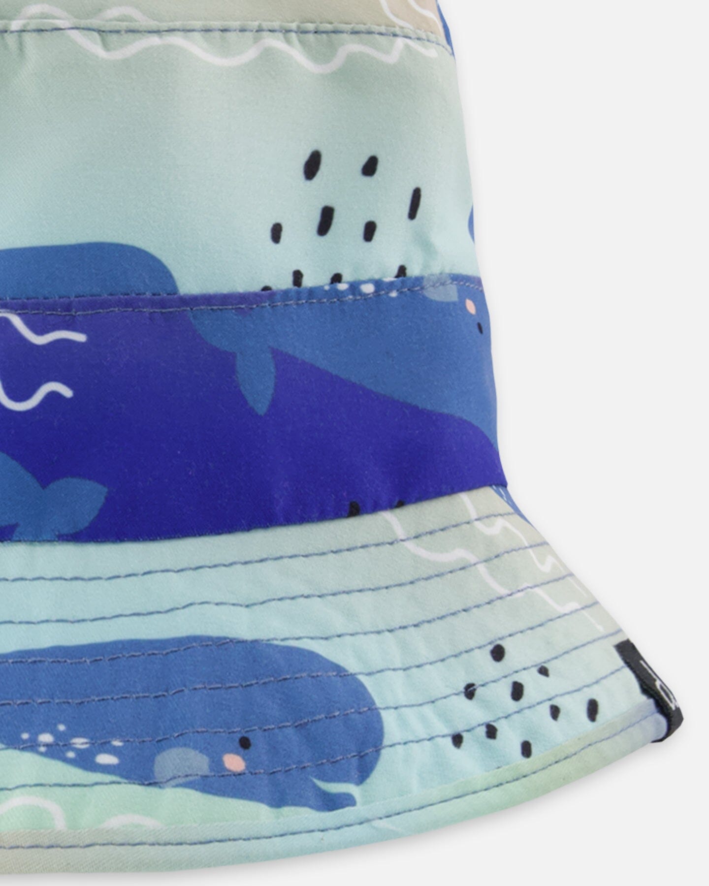 Recycled Polyester Beach Hat Blue Whale Print - Image 4