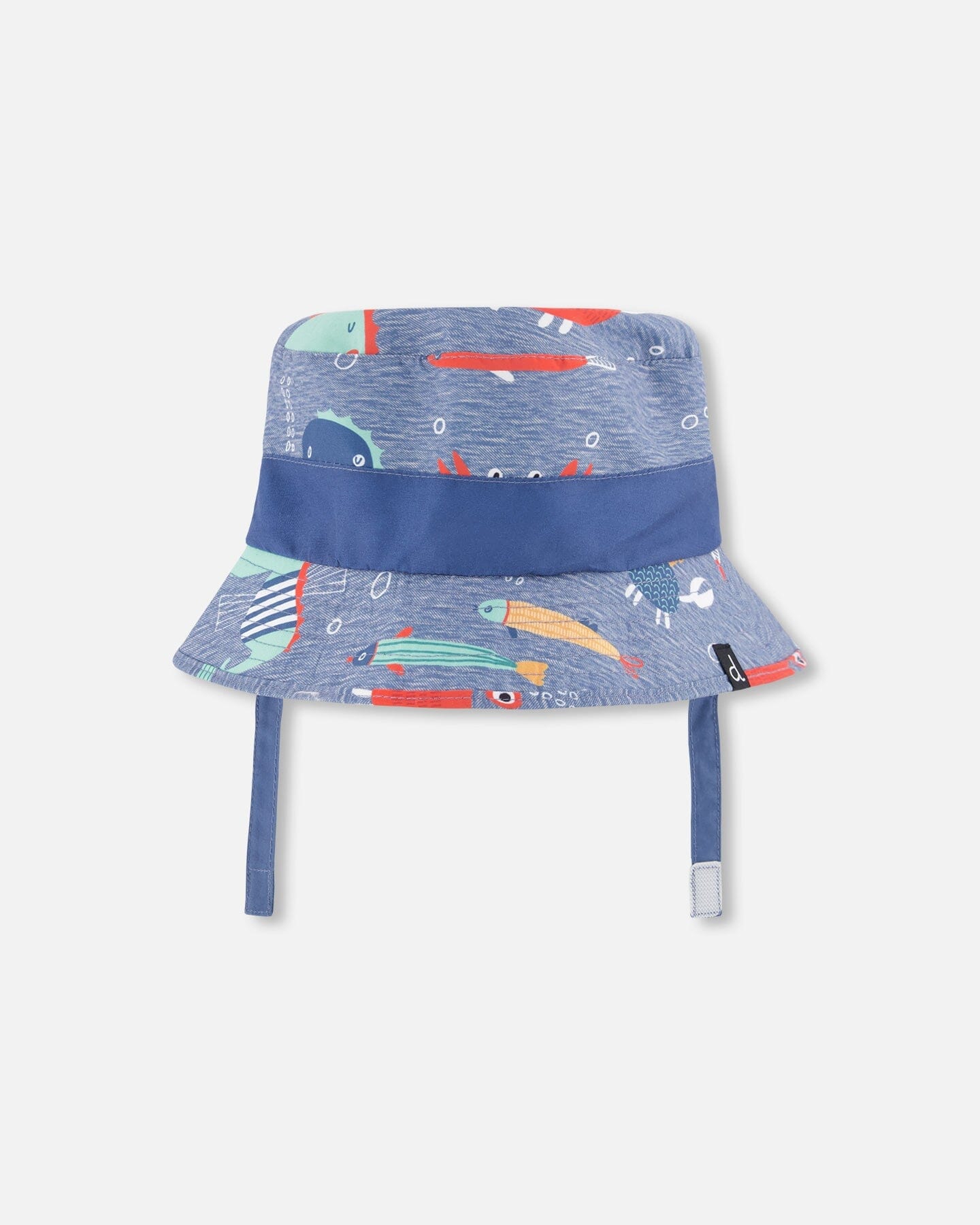 Recycled Polyester Beach Hat Blue Marine Animal Print - Image 8
