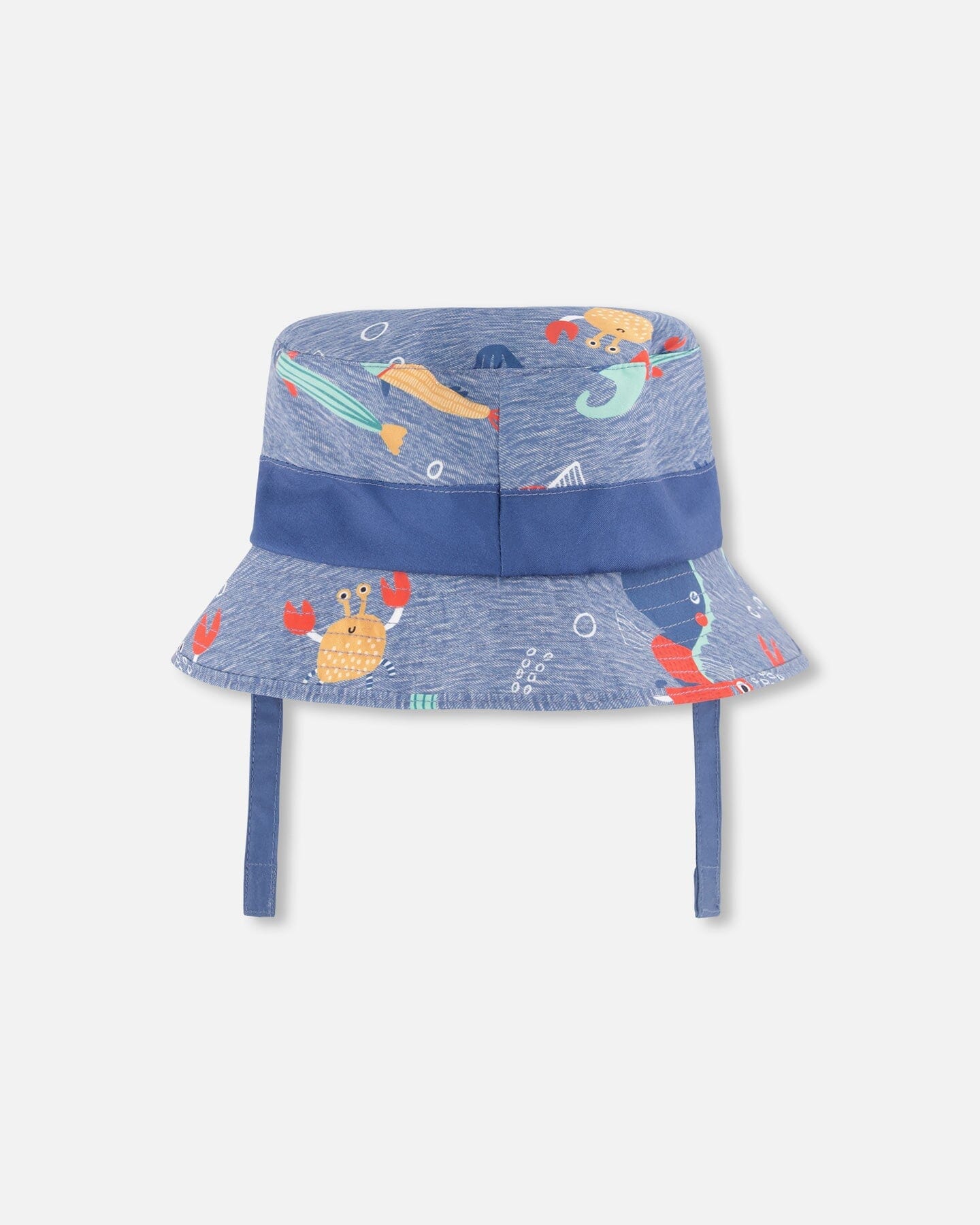 Recycled Polyester Beach Hat Blue Marine Animal Print - Image 3