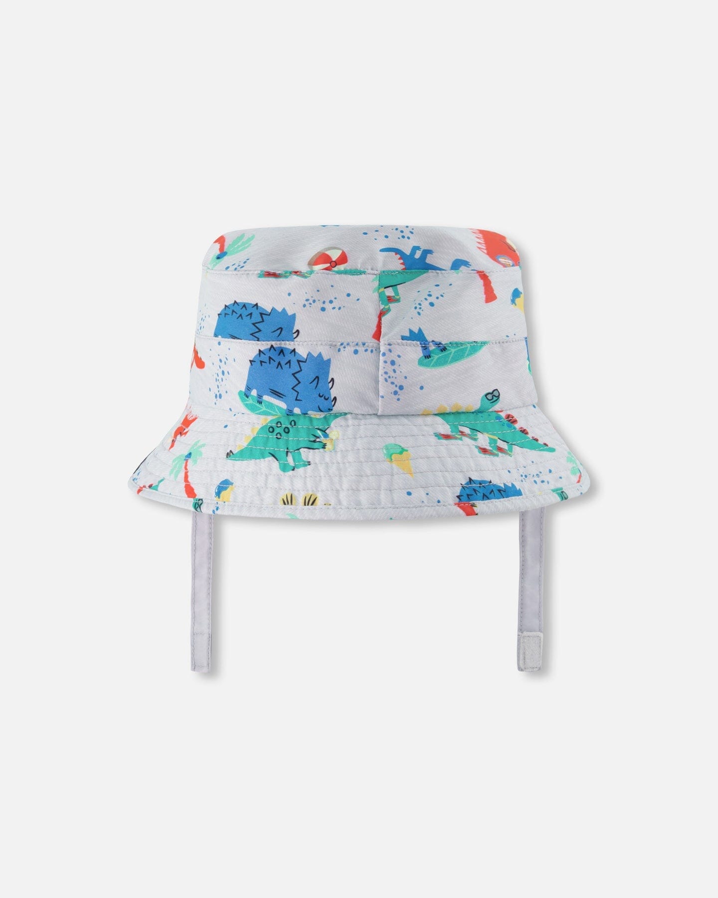 Recycled Polyester Beach Hat Blue Baby Dinosaur Print - Image 3