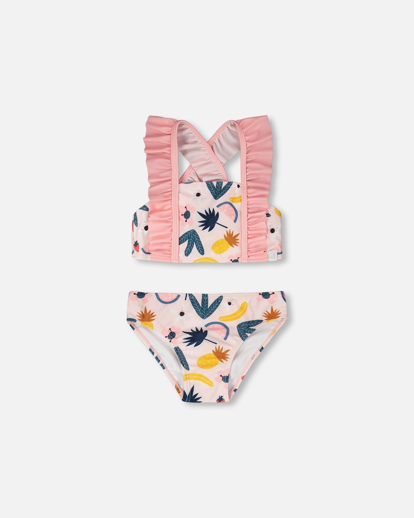 Two-Piece Swimsuit Pink Printed Fruits - Image 12