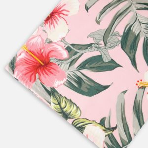 Beach Towel Pink Hibiscus Print - Image 3