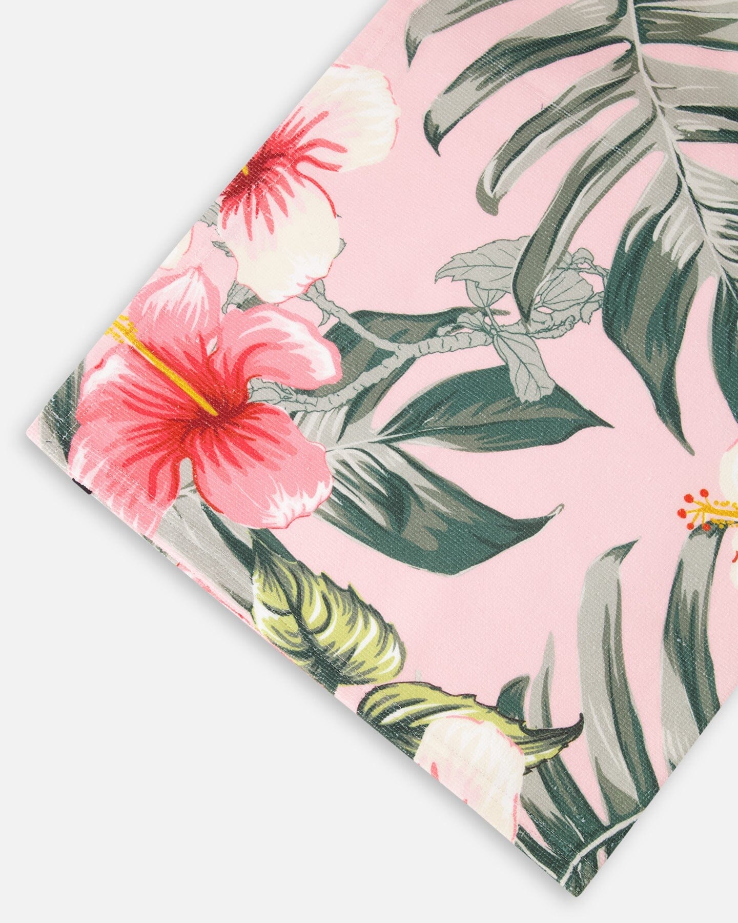 Beach Towel Pink Hibiscus Print - Image 3