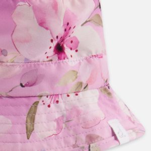 Beach Hat Purple Flower Print - Image 4