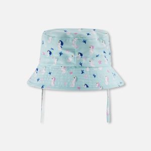 Beach Hat Blue Seahorse Print - Image 3
