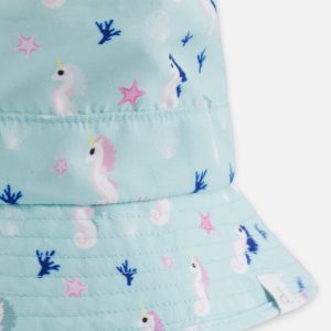 Beach Hat Blue Seahorse Print - Image 4