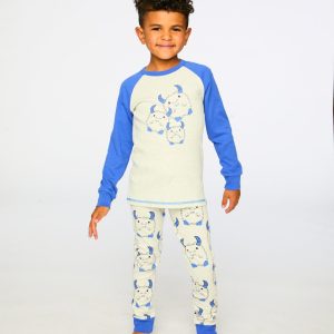 Alternative view of Organic Cotton Two-Piece Pyjama Set Grey Mix Monster Print
