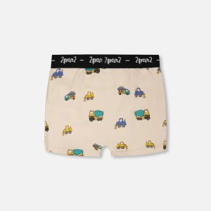 Organic Cotton Boxer Beige Truck Print - Image 2